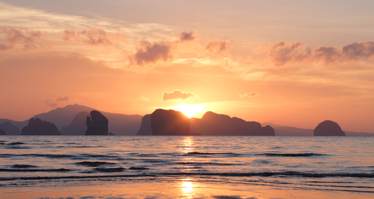 yoga on beach in thailand